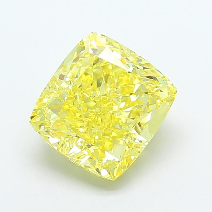 3.12 Ct. Fancy Intense Yellow Cushion Lab Grown Diamond