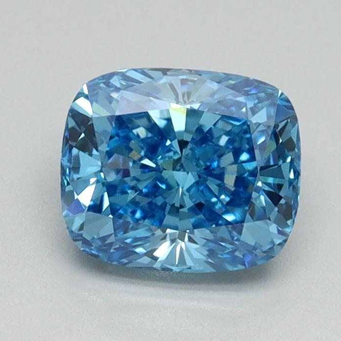 1.09 Ct. Fancy Vivid Blue Cushion Lab Grown Diamond