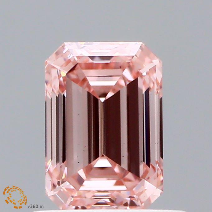 0.89 Ct. Fancy Intense  Pink Emerald Lab Grown Diamond
