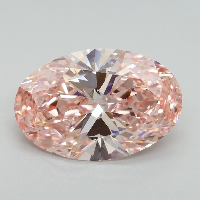 7.18 Ct. Fancy Vivid Pink Oval Lab Grown Diamond