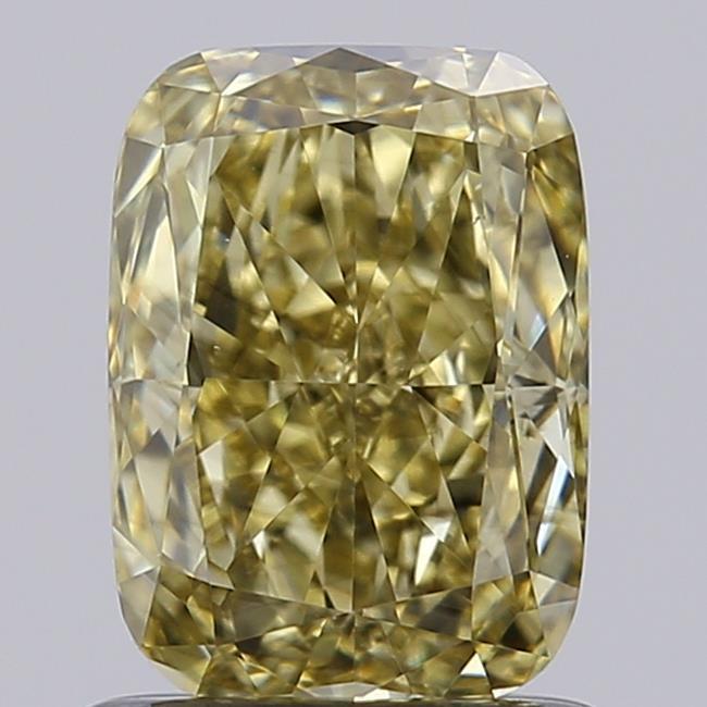 1.03 Ct. Fancy Intense Yellow Cushion Lab Grown Diamond