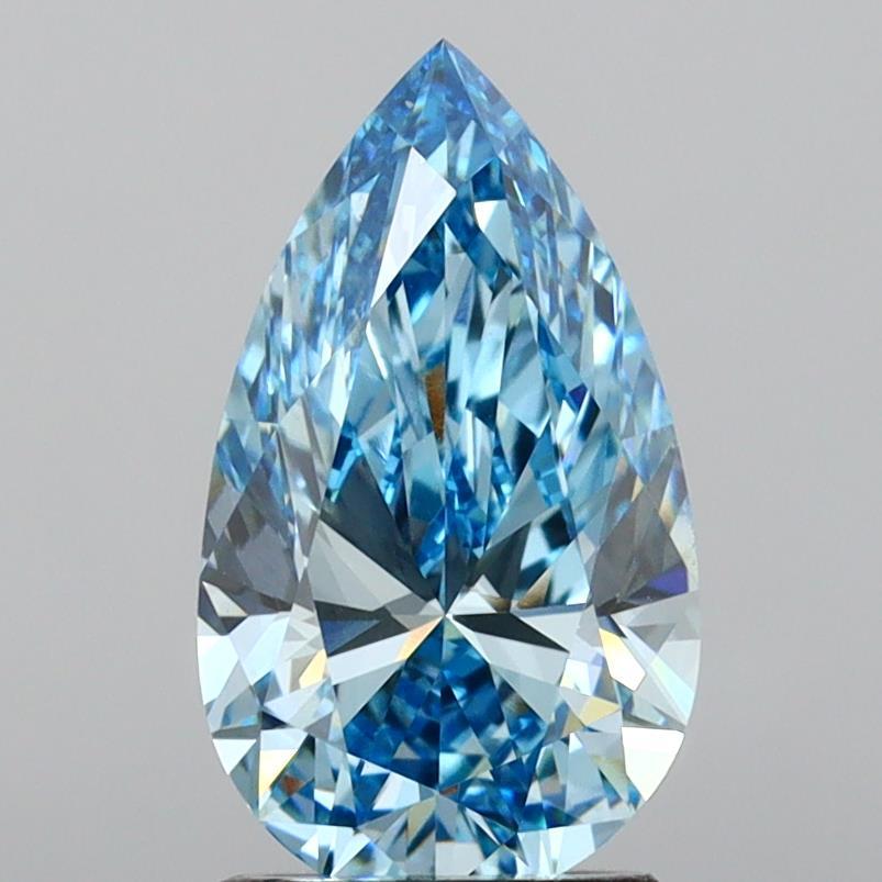 2.21 Ct. Fancy Vivid Blue Pear Lab Grown Diamond