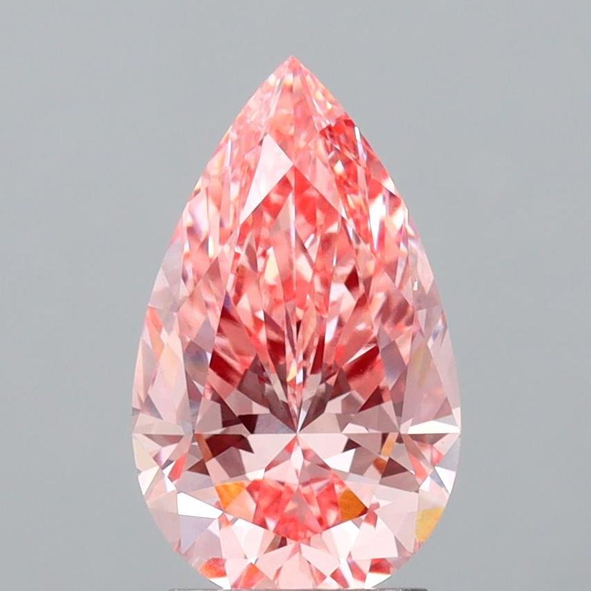 2.70 Ct. Fancy Vivid Pink Pear Lab Grown Diamond