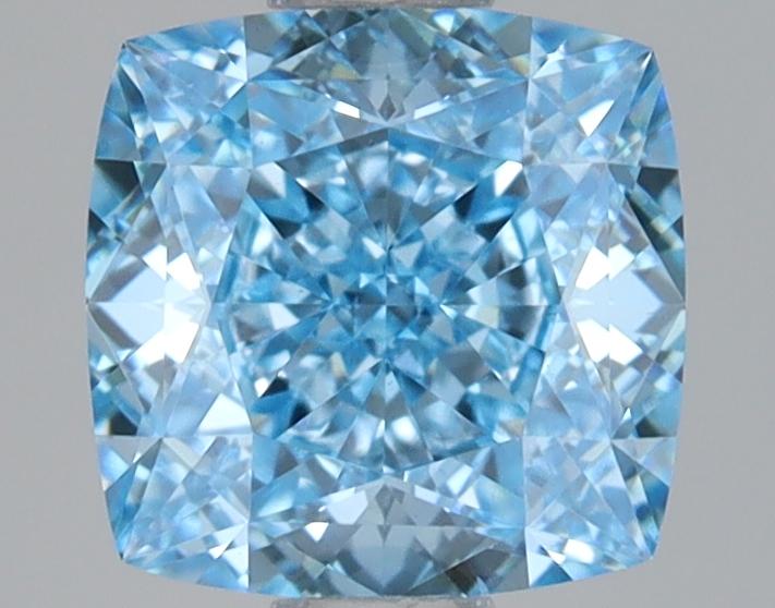 1.07 Ct. Fancy Vivid Blue Cushion Lab Grown Diamond