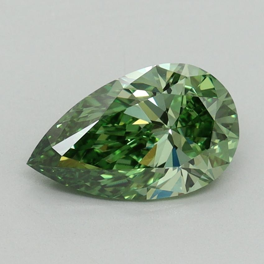 1.12 Ct. Fancy Vivid Green Pear Lab Grown Diamond
