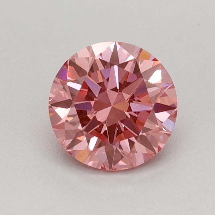 0.47 Ct. Fancy Vivid Pink Round Lab Grown Diamond