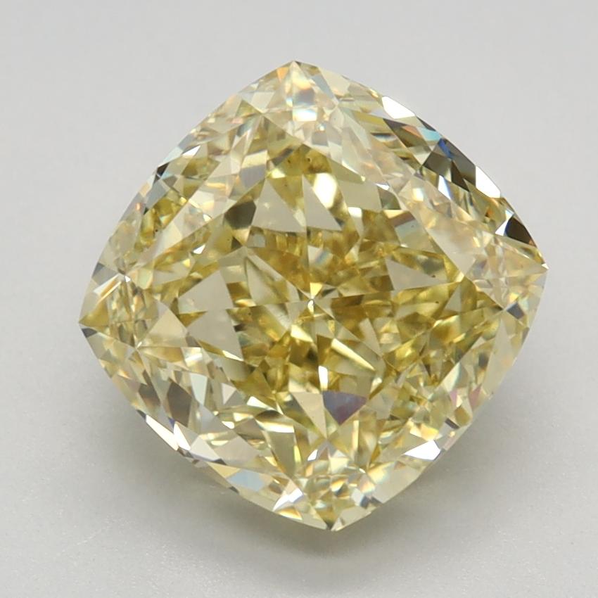 3.72 Ct. Fancy Intense Yellow Cushion Lab Grown Diamond
