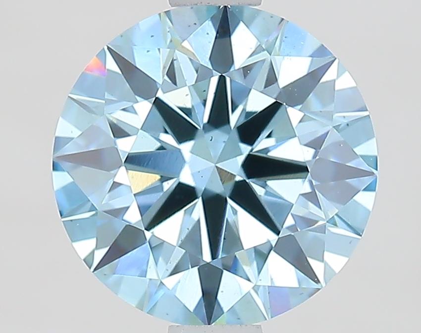 1.64 Ct. Fancy Vivid Blue Round Lab Grown Diamond