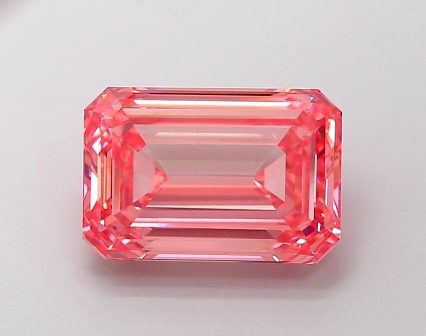 5.30 Ct. Fancy Vivid Pink Emerald Lab Grown Diamond