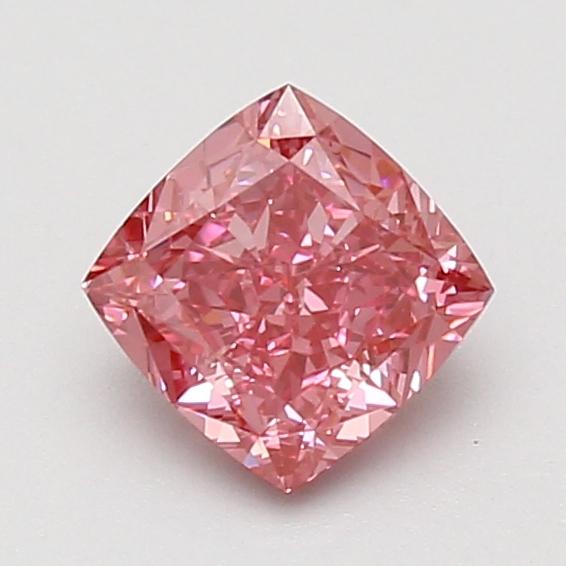1.10 Ct. Fancy Vivid Pink Cushion Lab Grown Diamond