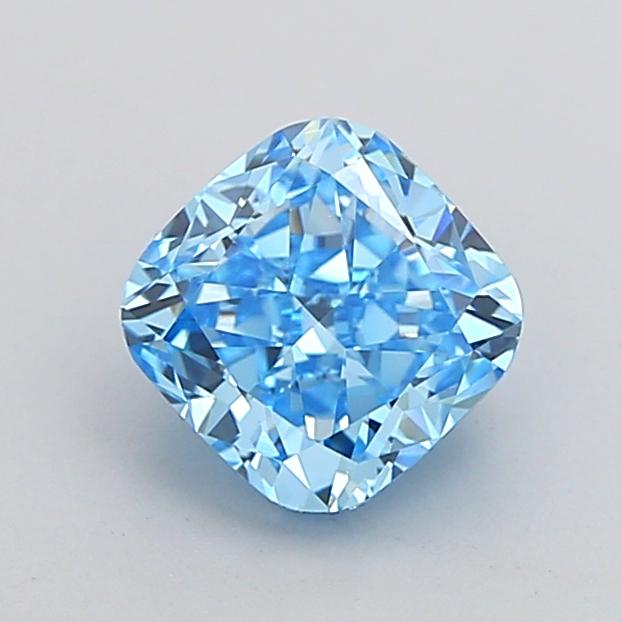 1.01 Ct. Fancy Vivid Blue Cushion Lab Grown Diamond
