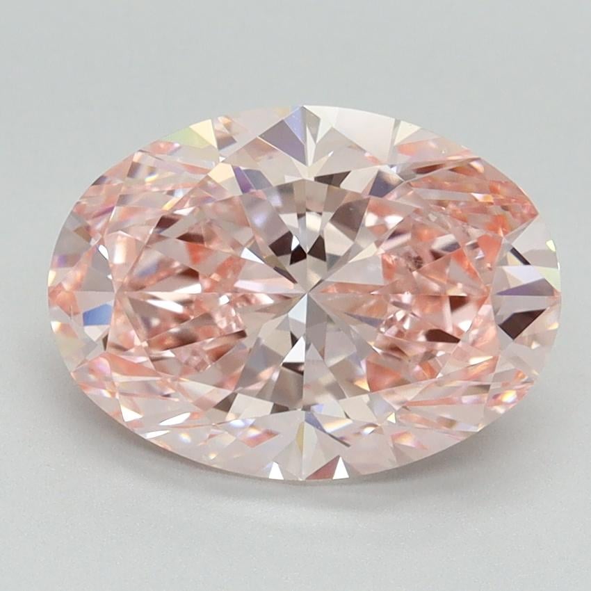 3.00 Ct. Fancy Intense Pink Oval Lab Grown Diamond
