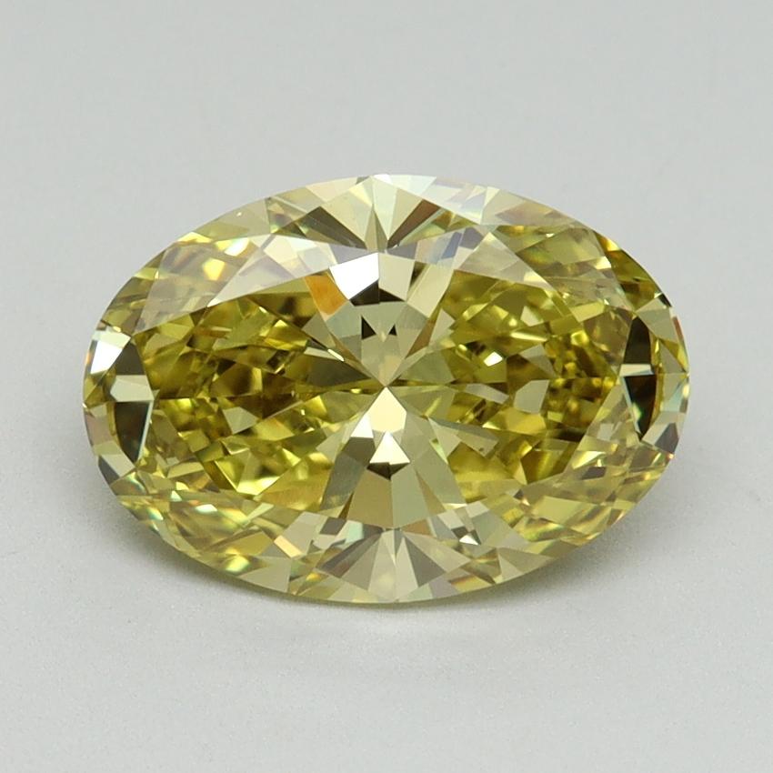 2.07 Ct. Fancy Vivid Yellow Oval Lab Grown Diamond
