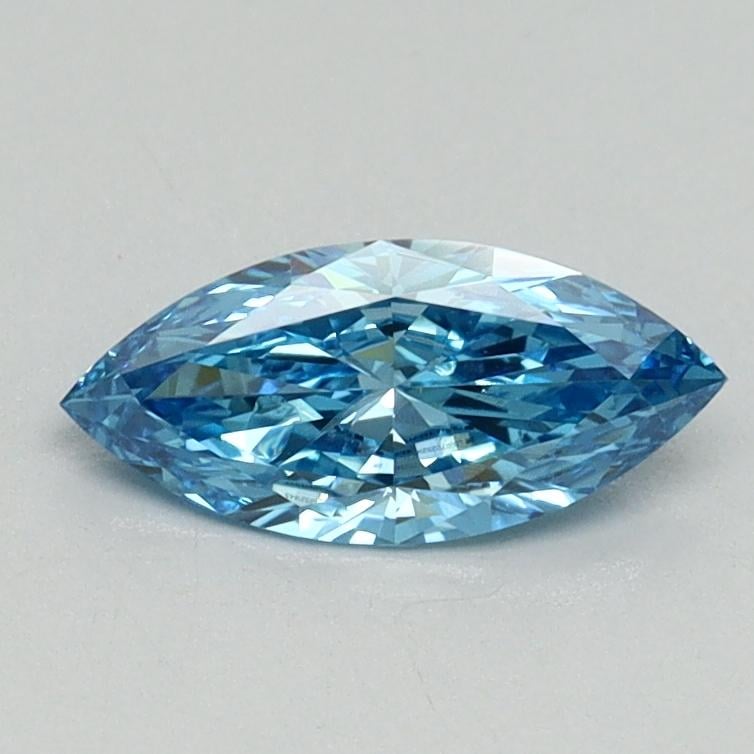 0.52 Ct. Fancy Vivid Blue Marquise Lab Grown Diamond