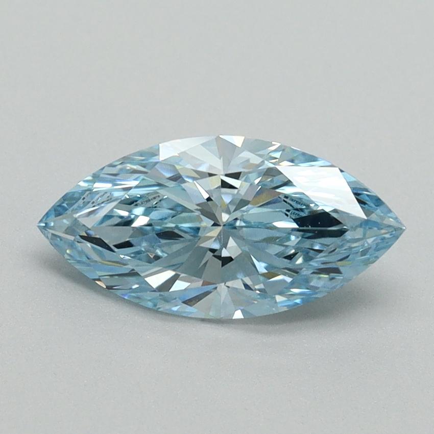 1.08 Ct. Fancy Vivid Blue Marquise Lab Grown Diamond