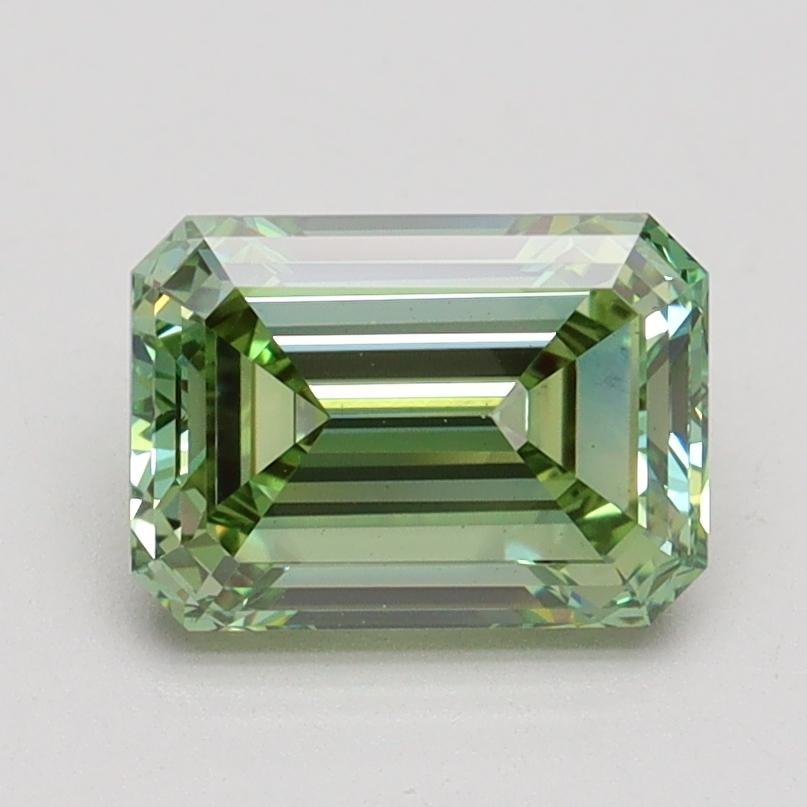 1.61 Ct. Fancy Vivid Green Emerald Lab Grown Diamond