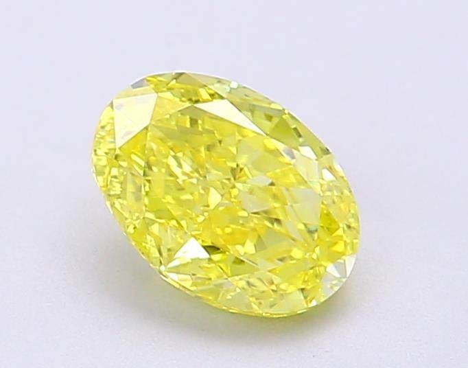1.00 Ct. Fancy Vivid  Yellow Oval Lab Grown Diamond