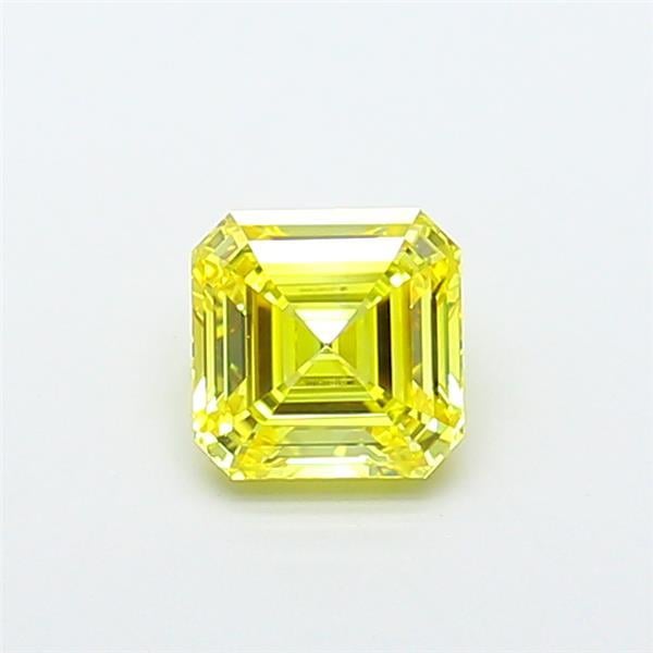1.02 Ct. Fancy Vivid  Yellow Asscher Lab Grown Diamond