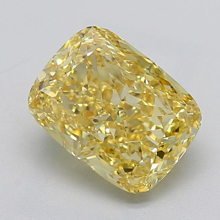 3.60 Ct. Fancy Intense Yellow Cushion Lab Grown Diamond