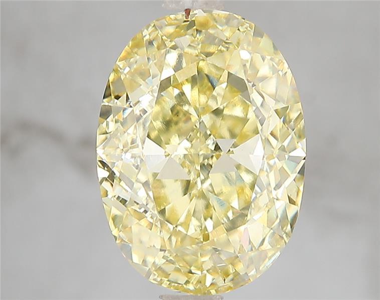 5.01 Ct. Fancy Vivid Yellow Oval Lab Grown Diamond