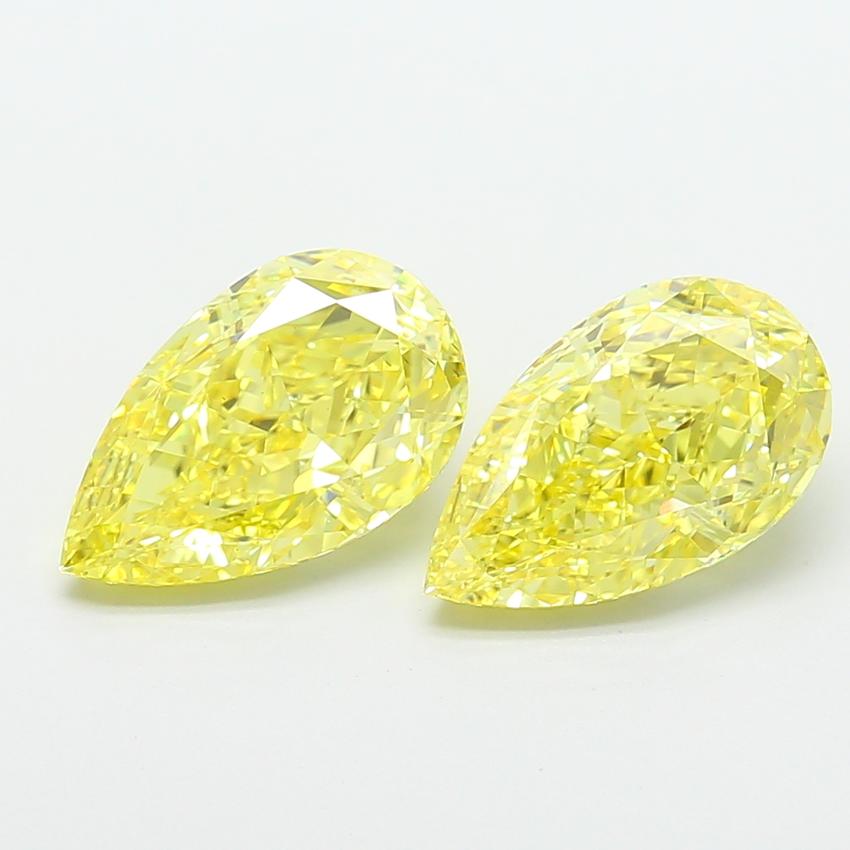 3.01 Ct. Fancy Intense  Yellow Pear Lab Grown Diamond