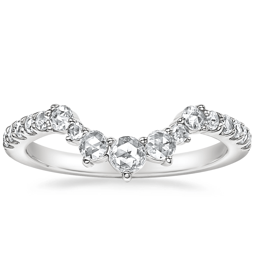 Rose Cut Contoured Diamond Ring (1/4 ct. tw.) in 18K White Gold