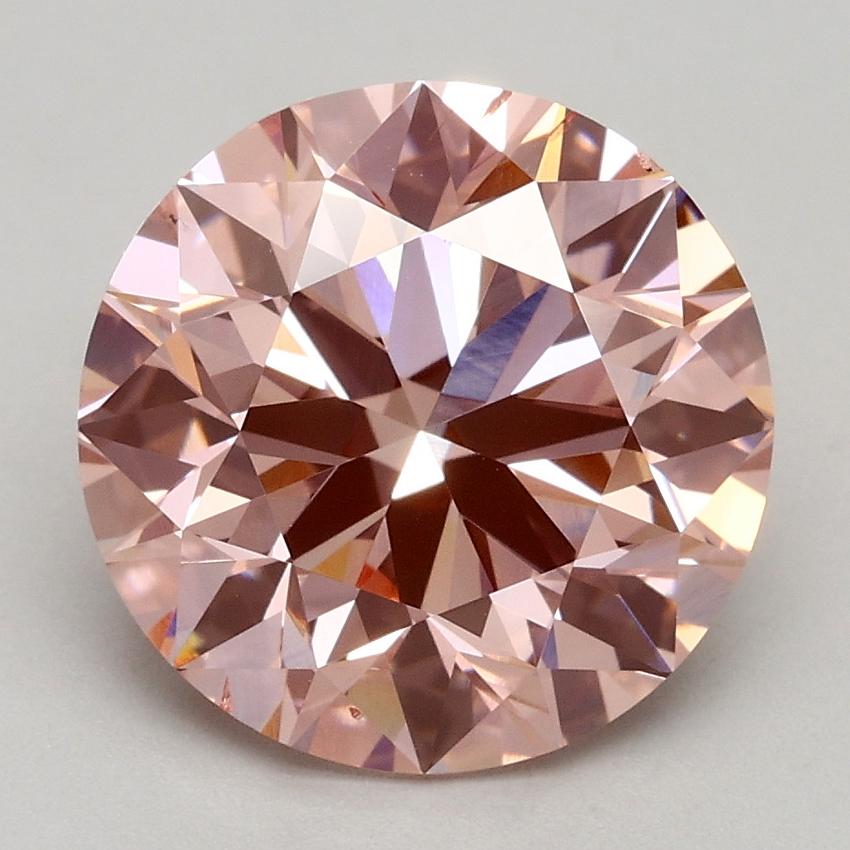 3.01 Ct. Fancy Intense Pink Round Lab Grown Diamond