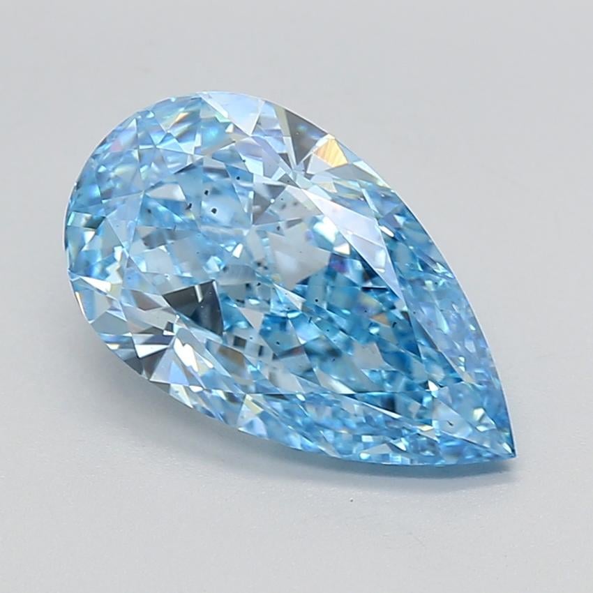 5.02 Ct. Fancy Vivid  Blue Pear Lab Grown Diamond