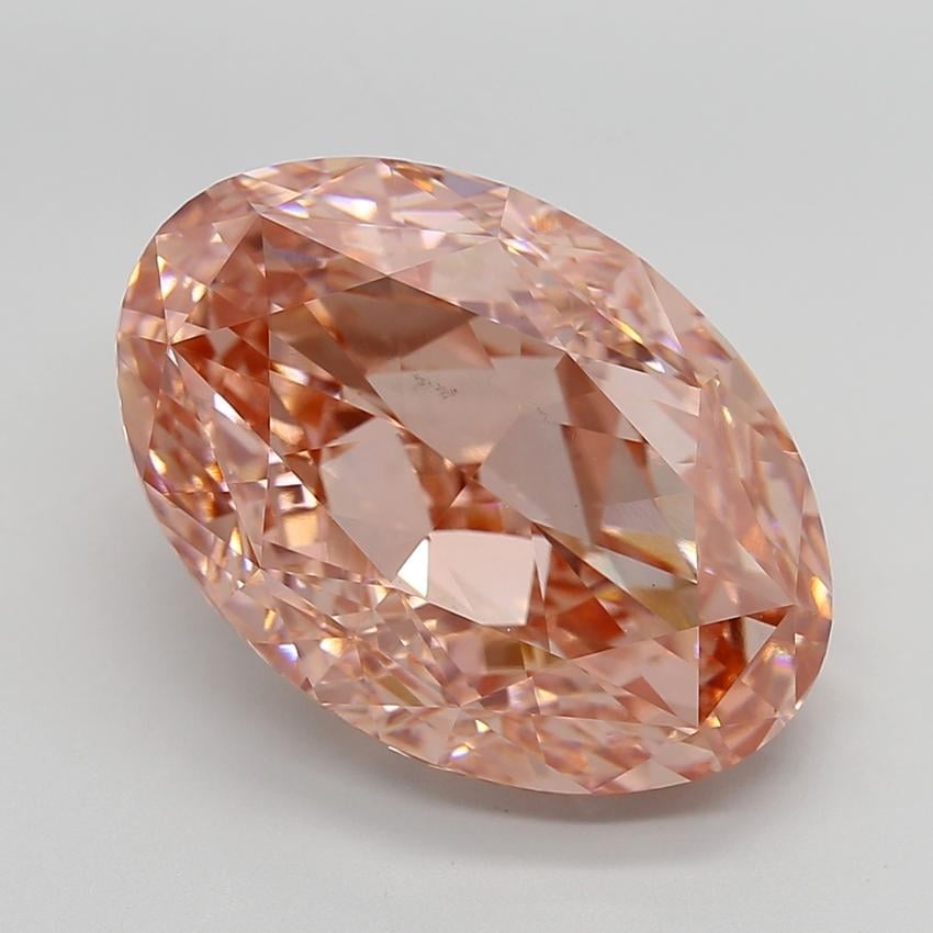 16.01 Ct. Fancy Vivid  Pink Oval Lab Grown Diamond