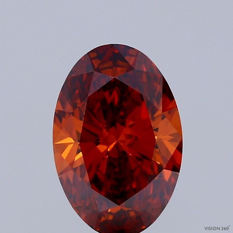 1.90 Ct. Fancy Deep Orange Oval Lab Grown Diamond