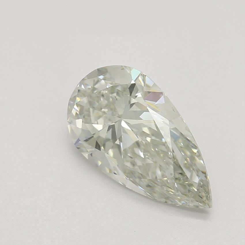 1.01 Ct. Light Yellow-Green Pear Diamond