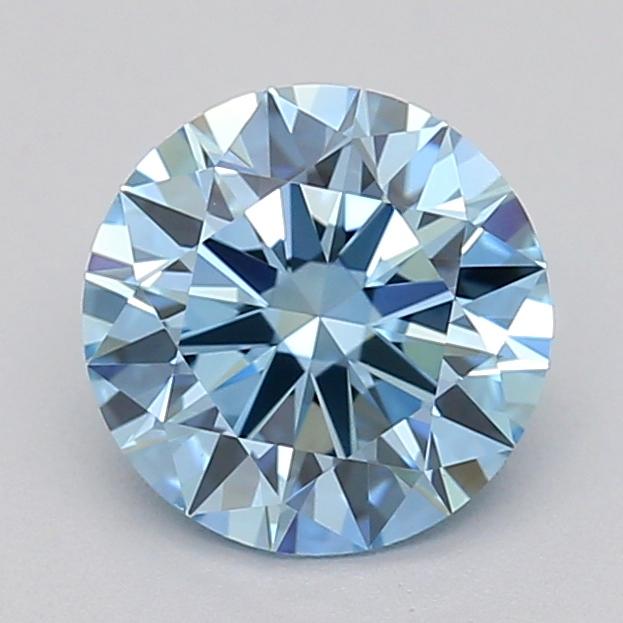 0.72 Ct. Fancy Vivid  Blue Round Lab Grown Diamond