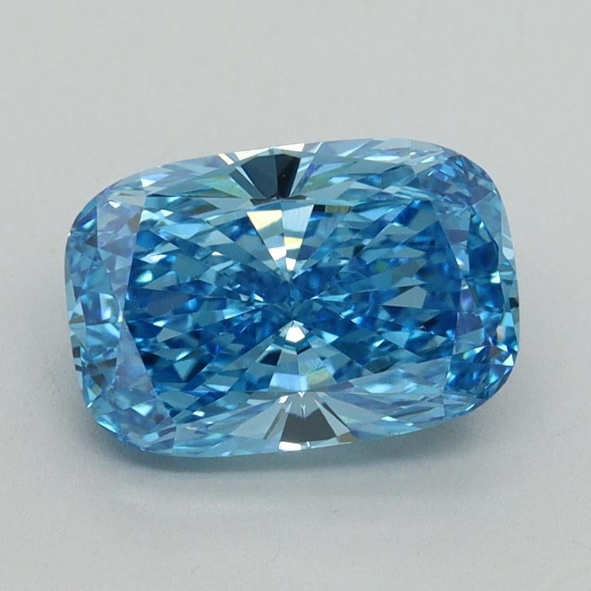 2.02 Ct. Fancy Vivid Blue Cushion Lab Grown Diamond