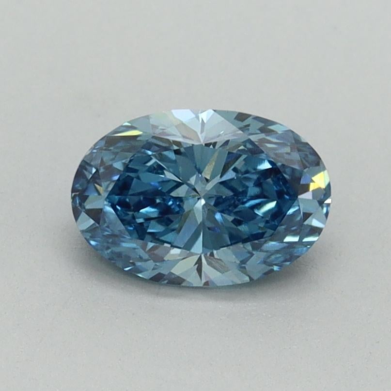 0.76 Ct. Fancy Vivid Blue Oval Lab Grown Diamond