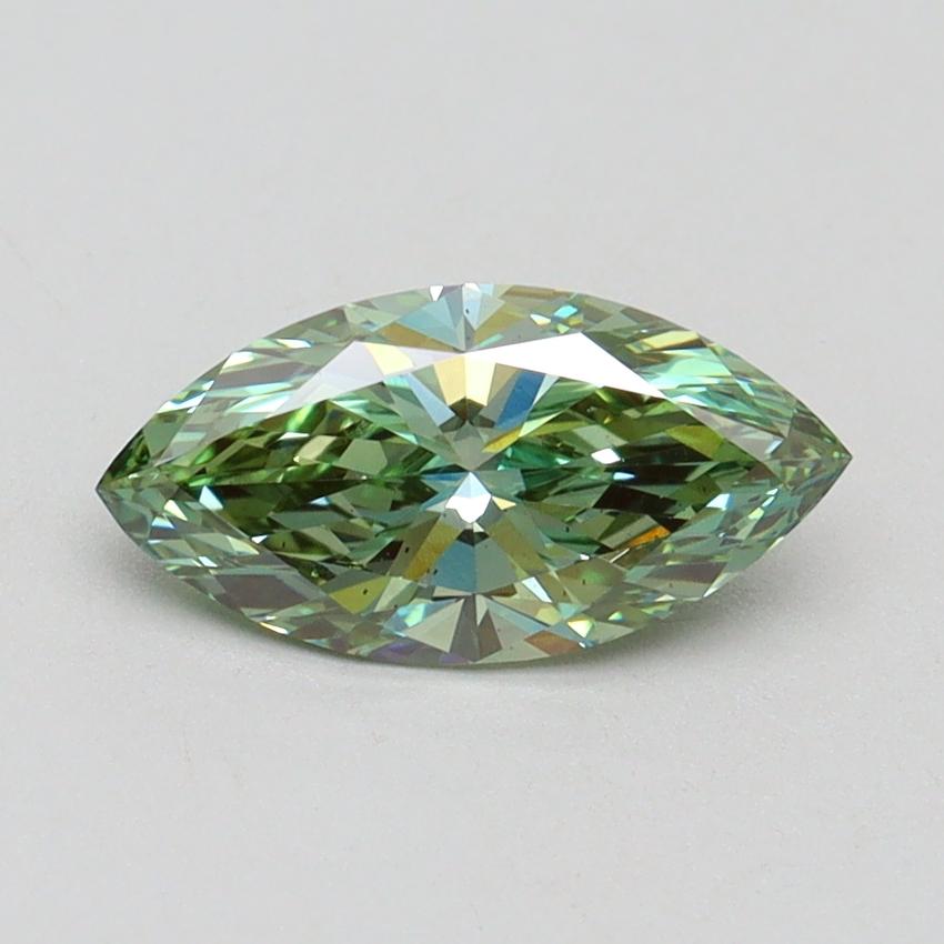 1.01 Ct. Fancy Vivid Green Marquise Lab Grown Diamond