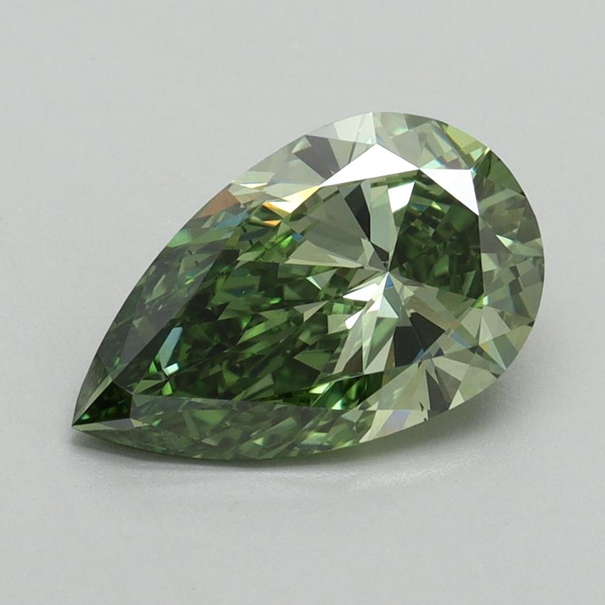 2.09 Ct. Fancy Vivid Pacific Green Pear Lab Grown Diamond