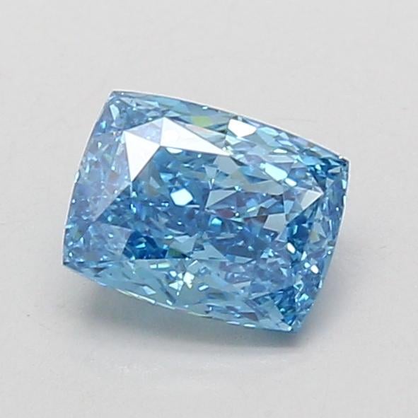 1.06 Ct. Fancy Vivid Blue Cushion Lab Grown Diamond
