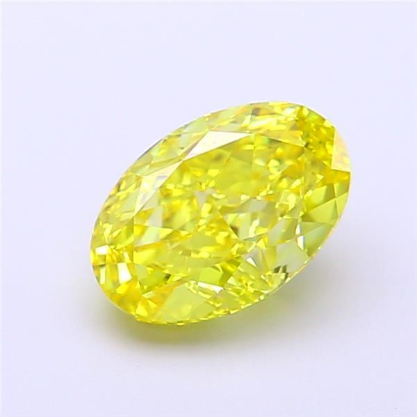 1.58 Ct. Fancy Vivid Yellow Oval Lab Grown Diamond