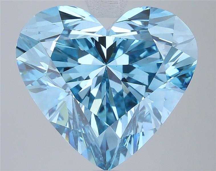 9.00 Ct. Fancy Vivid Blue Heart Lab Grown Diamond