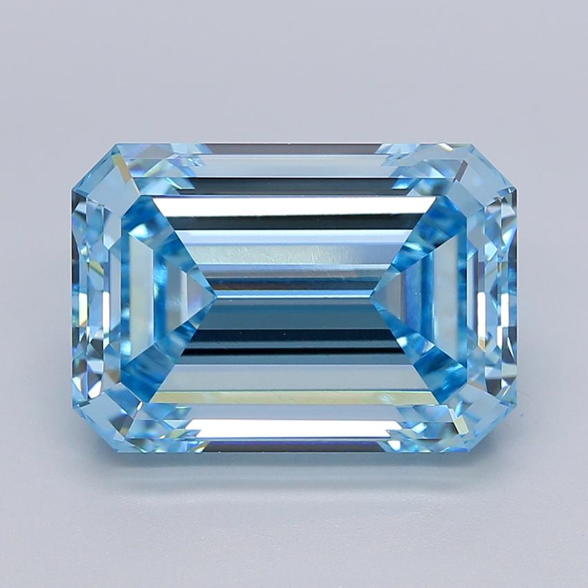 12.06 Ct. Fancy Vivid  Blue Emerald Lab Grown Diamond