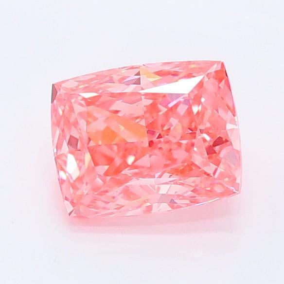 1.00 Ct. Fancy Vivid Pink Cushion Lab Grown Diamond
