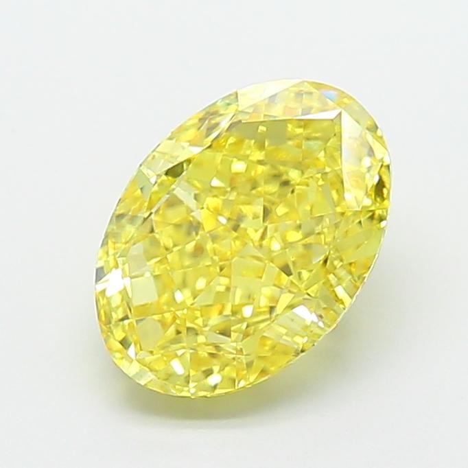 3.50 Ct. Fancy Intense  Yellow Oval Lab Grown Diamond