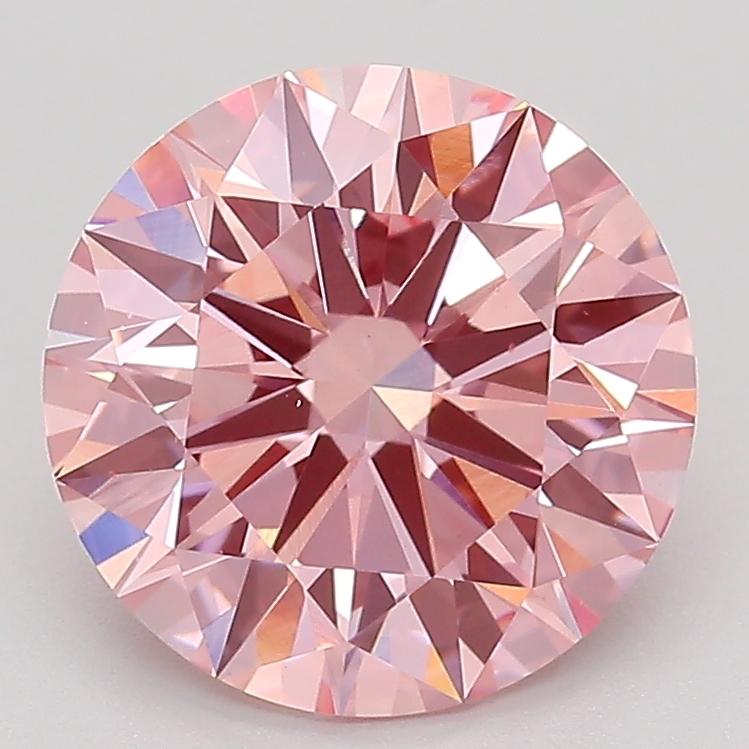 3.01 Ct. Fancy Intense Pink Round Lab Grown Diamond