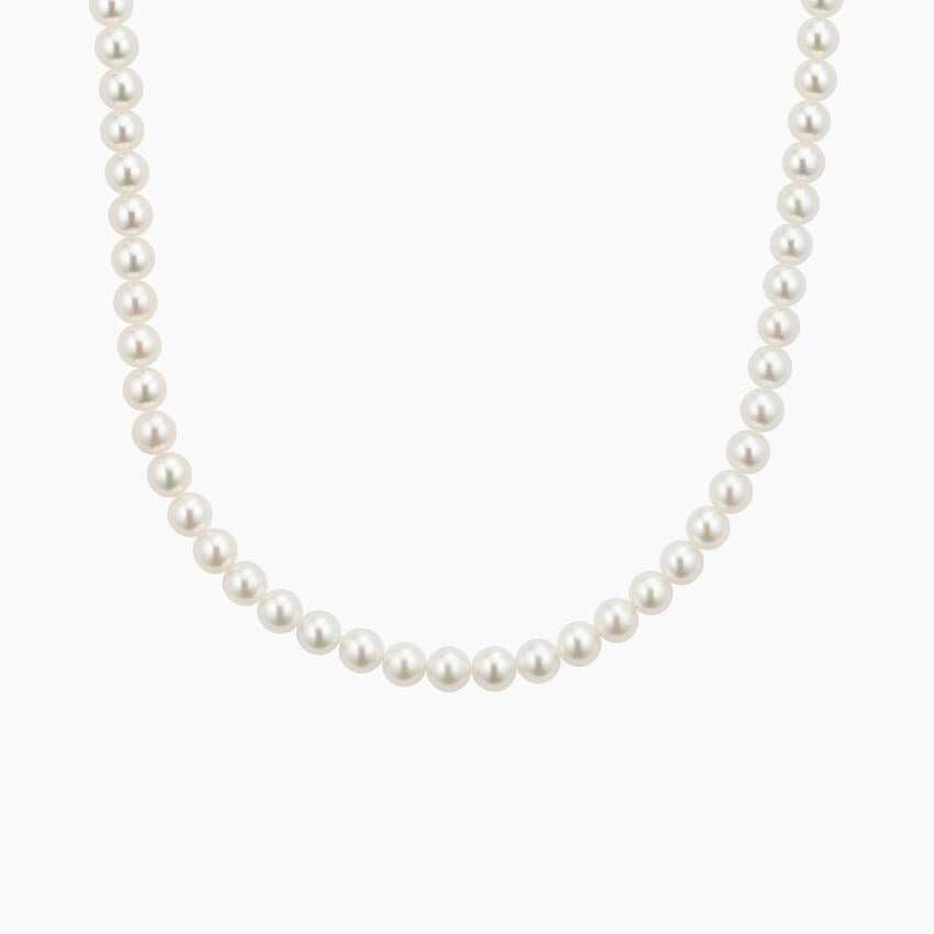 14K White Gold Margaret 18 in. Premium Akoya Cultured Pearl Strand Necklace (3.5-4mm)