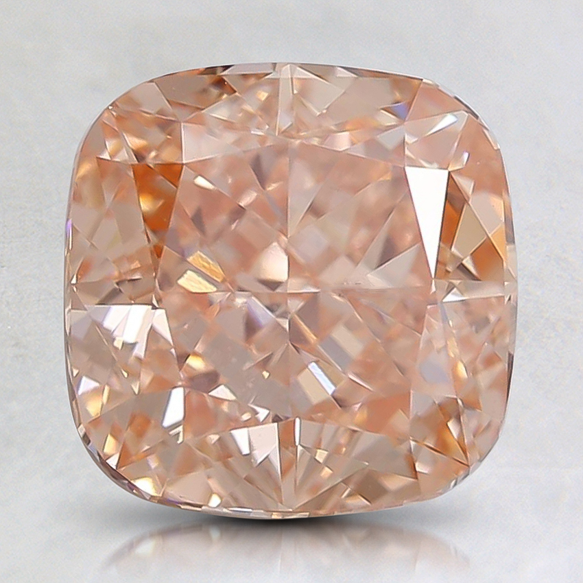 2.03 Ct. Fancy Pinkish Orange Cushion Lab Grown Diamond