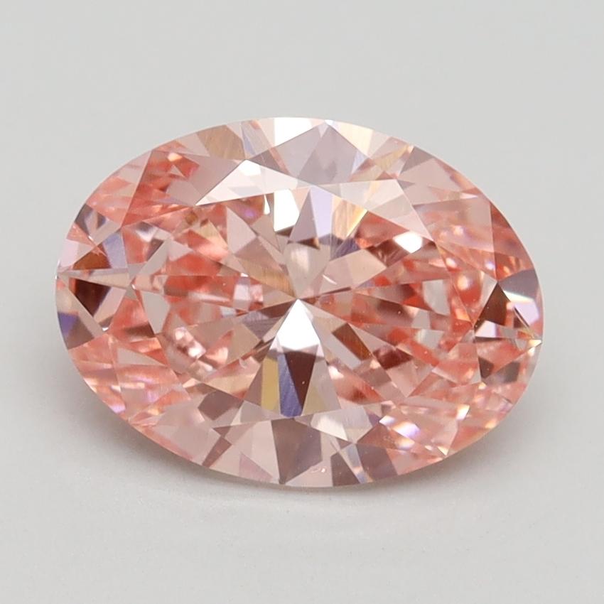 2.01 Ct. Fancy Vivid Pink Oval Lab Grown Diamond