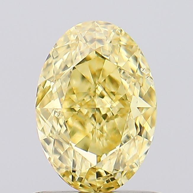 1.05 Ct. Fancy Vivid Yellow Oval Lab Grown Diamond