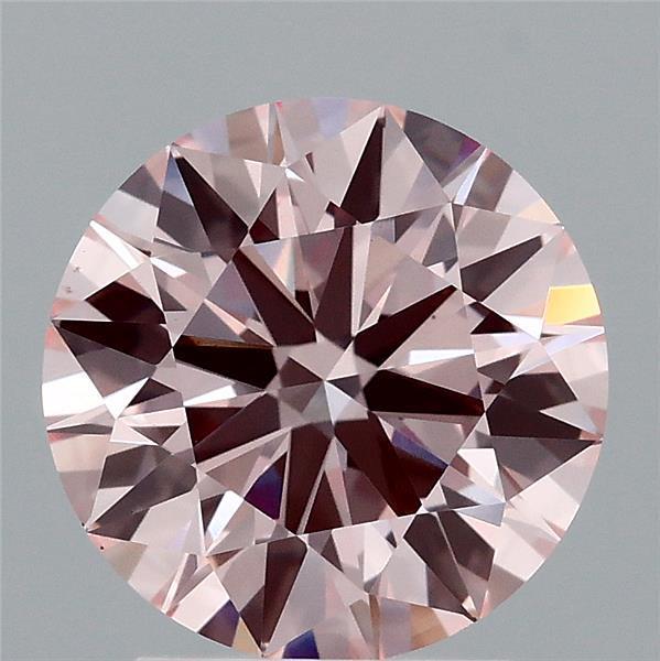 2.45 Ct. Fancy Intense Pink Round Lab Grown Diamond