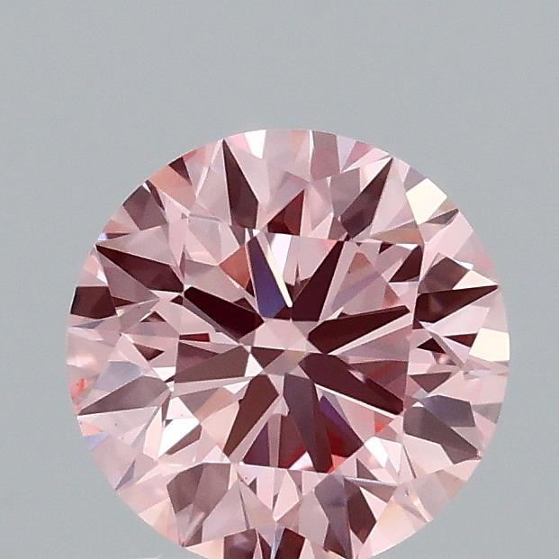 0.70 Ct. Fancy Vivid Pink Round Lab Grown Diamond