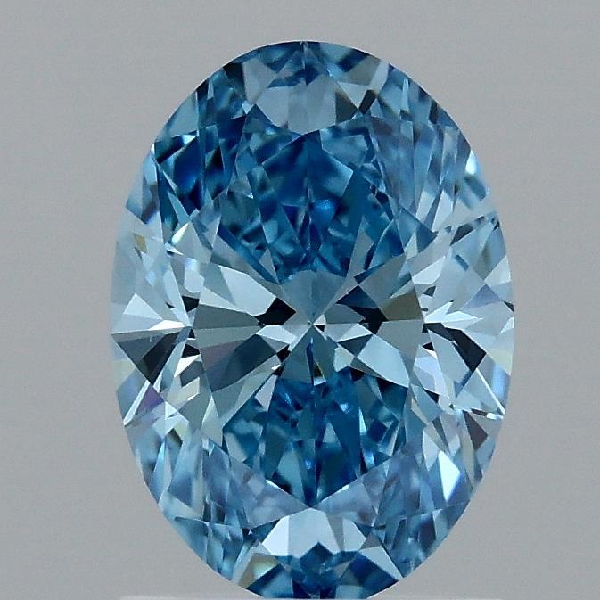 1.36 Ct. Fancy Vivid Blue Oval Lab Grown Diamond